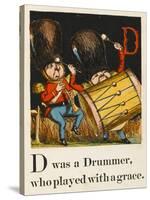 D Was a Drummer Who Played with a Grace-null-Stretched Canvas