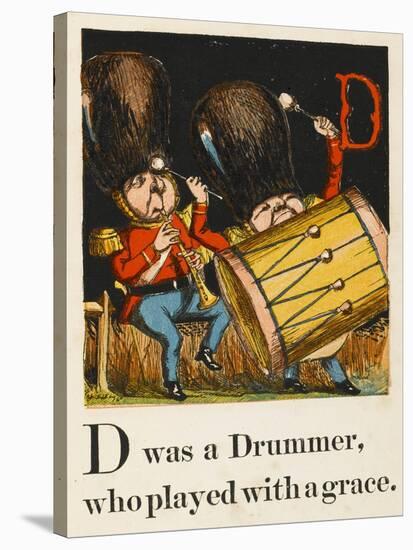 D Was a Drummer Who Played with a Grace-null-Stretched Canvas