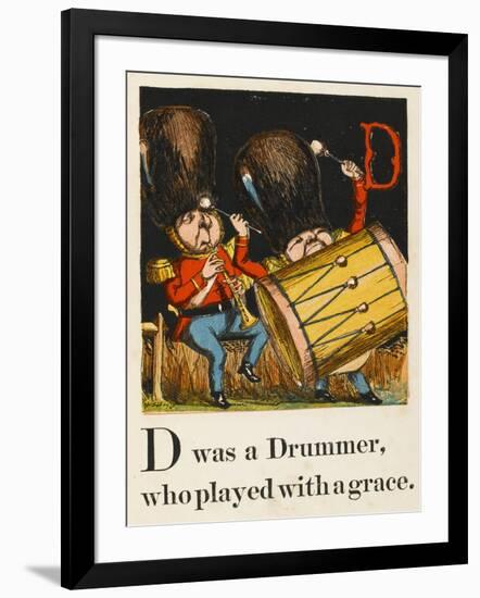 D Was a Drummer Who Played with a Grace-null-Framed Art Print