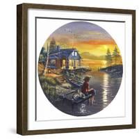 D35 Boy Fishing-D. Rusty Rust-Framed Giclee Print