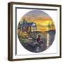 D35 Boy Fishing-D. Rusty Rust-Framed Giclee Print