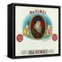 Da Vinci Brand Cigar Box Label, Leonardo da Vinci-Lantern Press-Framed Stretched Canvas