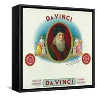 Da Vinci Brand Cigar Box Label, Leonardo da Vinci-Lantern Press-Framed Stretched Canvas