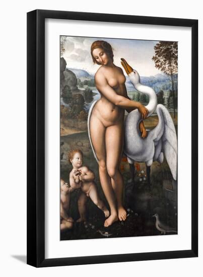 Da Vinci, Leda and the Swan-Leonardo da Vinci-Framed Giclee Print