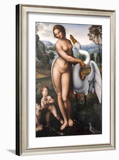 Da Vinci, Leda and the Swan-Leonardo da Vinci-Framed Giclee Print