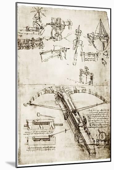 Da Vinci's Crossbow-Library of Congress-Mounted Photographic Print