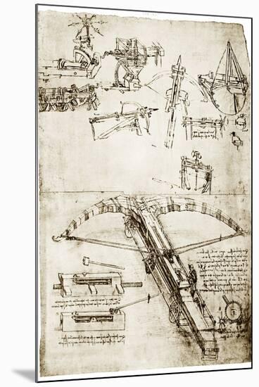 Da Vinci's Crossbow-Library of Congress-Mounted Photographic Print