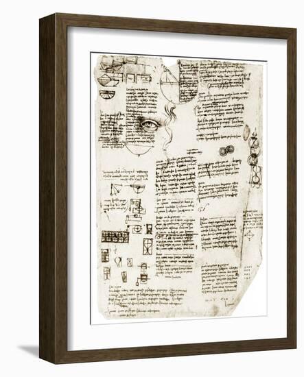 Da Vinci's Notebook-Library of Congress-Framed Photographic Print