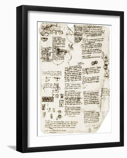 Da Vinci's Notebook-Library of Congress-Framed Photographic Print