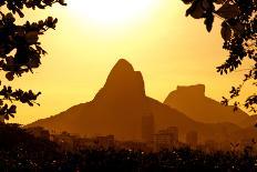 Christ the Redeemer Statue in Clouds on Sunset-dabldy-Photographic Print