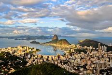 Christ the Redeemer Statue in Clouds on Sunset-dabldy-Photographic Print