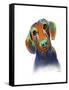 Dachshund 1-Marlene Watson-Framed Stretched Canvas