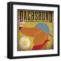 Dachshund Baseball-Stephen Fowler-Framed Art Print