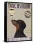 Dachshund, Black and Tan, Ice Cream-Fab Funky-Framed Stretched Canvas