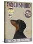 Dachshund, Black and Tan, Ice Cream-Fab Funky-Stretched Canvas