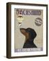 Dachshund, Black and Tan, Ice Cream-Fab Funky-Framed Art Print