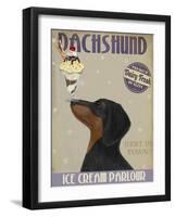 Dachshund, Black and Tan, Ice Cream-Fab Funky-Framed Art Print