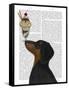 Dachshund, Black and Tan, Ice Cream-Fab Funky-Framed Stretched Canvas