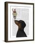 Dachshund, Black and Tan, Ice Cream-Fab Funky-Framed Art Print