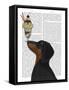 Dachshund, Black and Tan, Ice Cream-Fab Funky-Framed Stretched Canvas