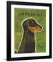 Dachshund (black and tan)-John W^ Golden-Framed Art Print