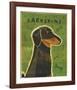 Dachshund (black and tan)-John W^ Golden-Framed Art Print