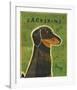 Dachshund (black and tan)-John W^ Golden-Framed Art Print