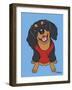 Dachshund Black Tan-Tomoyo Pitcher-Framed Giclee Print