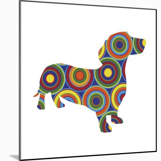 Dachshund Circles-Ron Magnes-Mounted Giclee Print