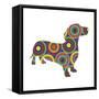 Dachshund Circles-Ron Magnes-Framed Stretched Canvas