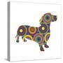 Dachshund Circles-Ron Magnes-Stretched Canvas