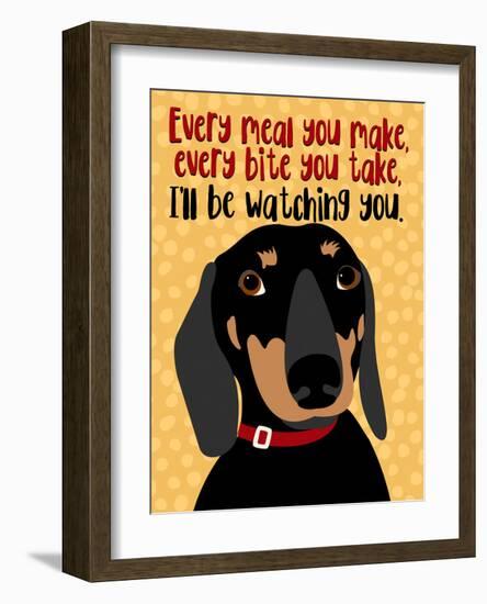 Dachshund Every Meal You Make-Ginger Oliphant-Framed Art Print