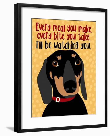 Dachshund Every Meal You Make-Ginger Oliphant-Framed Art Print