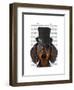 Dachshund, Formal Hound and Hat-Fab Funky-Framed Art Print