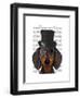 Dachshund, Formal Hound and Hat-Fab Funky-Framed Art Print