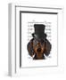 Dachshund, Formal Hound and Hat-Fab Funky-Framed Art Print