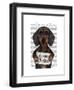 Dachshund Free Hugs-Fab Funky-Framed Art Print