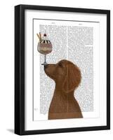 Dachshund, Gold, Ice Cream-Fab Funky-Framed Art Print