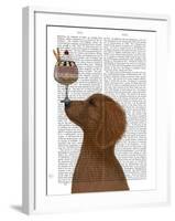 Dachshund, Gold, Ice Cream-Fab Funky-Framed Art Print