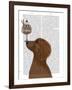 Dachshund, Gold, Ice Cream-Fab Funky-Framed Art Print