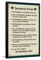 Dachshund House Rules-null-Framed Standard Poster