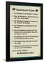 Dachshund House Rules-null-Framed Poster