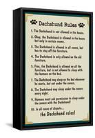 Dachshund House Rules-null-Framed Stretched Canvas