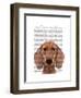 Dachshund Illustration Plain-Fab Funky-Framed Art Print