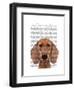 Dachshund Illustration Plain-Fab Funky-Framed Art Print