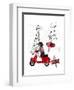 Dachshund In Paris-Fab Funky-Framed Art Print