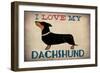 Dachshund Longboards - Love v1-Ryan Fowler-Framed Premium Giclee Print