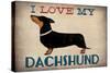 Dachshund Longboards - Love v1-Ryan Fowler-Stretched Canvas