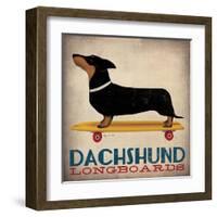 Dachshund Longboards-Ryan Fowler-Framed Art Print