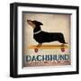 Dachshund Longboards-Ryan Fowler-Framed Art Print